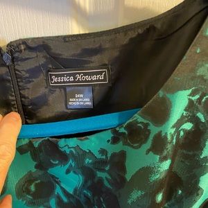 pretty green and black party dress